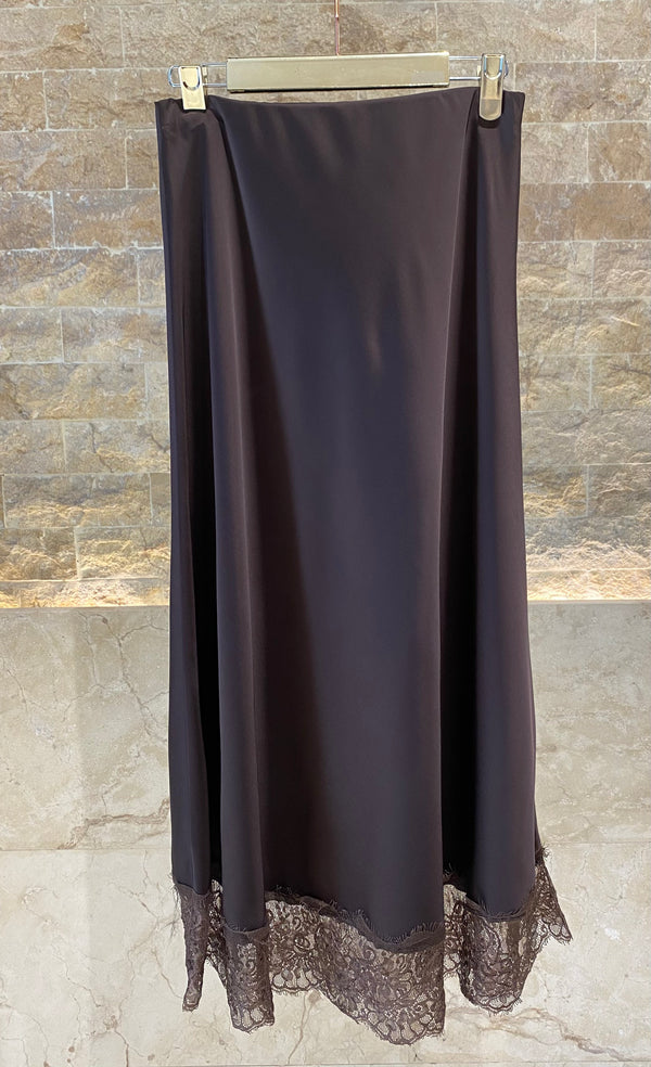 BCL5029VSC Satin Lace Skirt تنورة الدانتيل الساتان