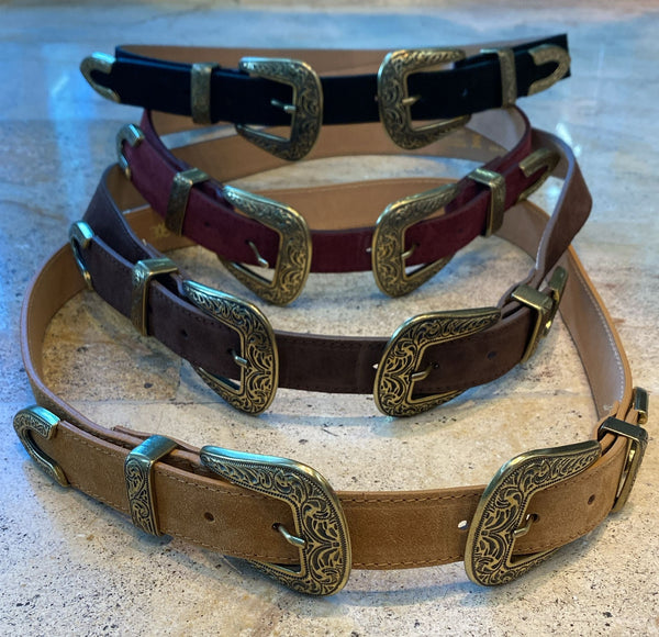 BK0146 Double Up Buckle Belt حزام بإبزيم مزدوج