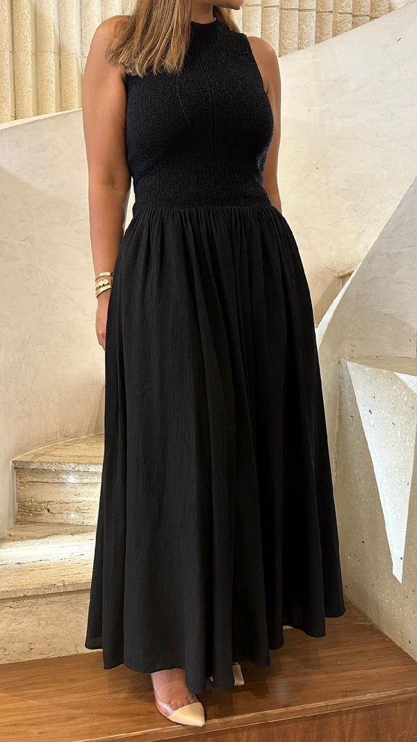 COBDD6005 (Knitted Sleeveless Maxi Dress) محبوك فستان ماكسي بلا أكمام