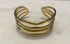 BRA2125050 Multi Layered Waves Open Cuff Bracelet - Brown Loft