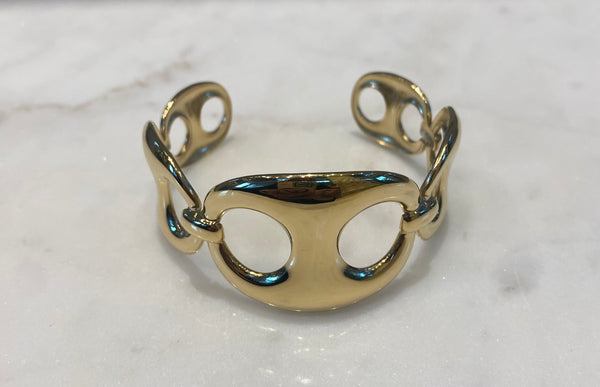 BRA55049 Horsebit Wide Cuff Bracelet سوار عريض من هورسبيت