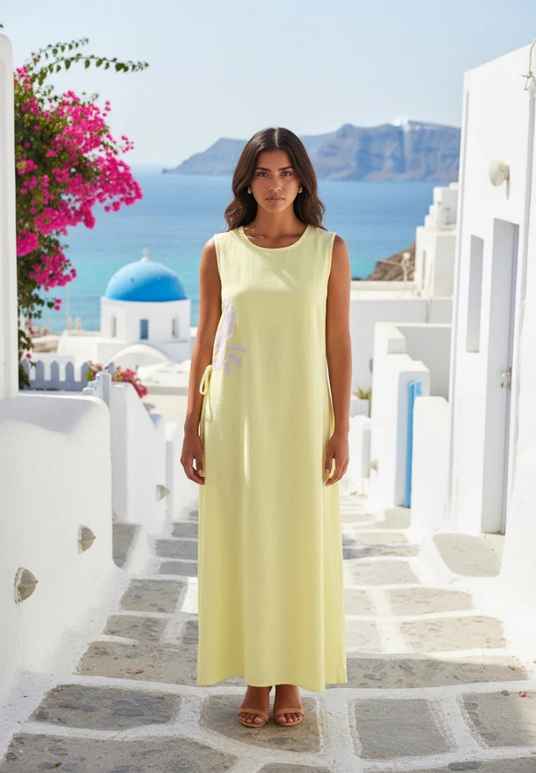 Solara Sleeveless Cotton Dress فستان قطن بدون أكمام