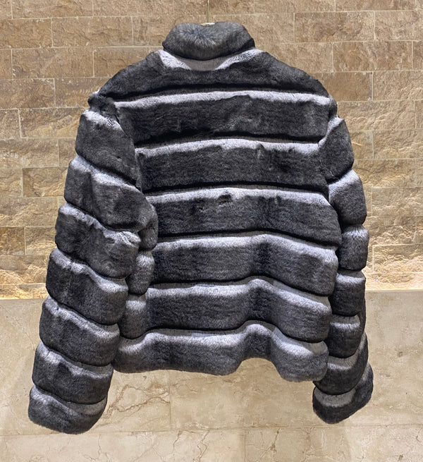 Bianca سترة من الفرو الصناعي على طراز شينشيلا