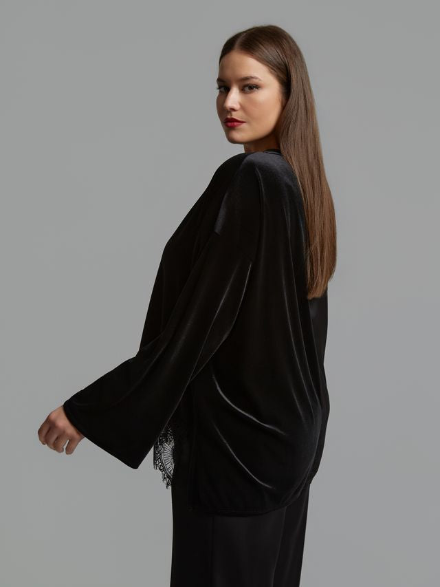 Velvet Top with Lace Detail 8601.1037