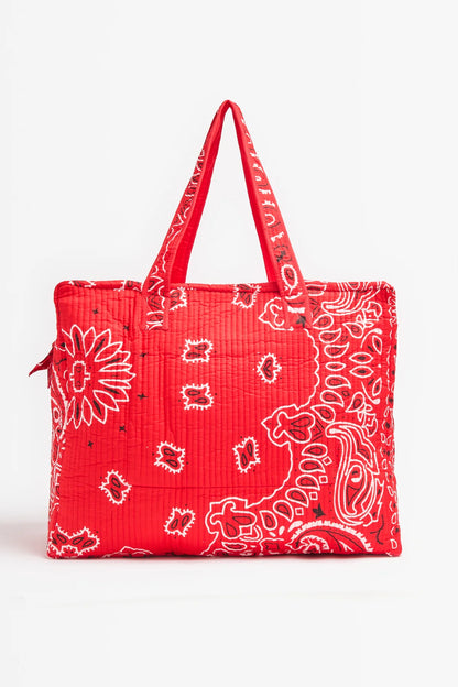 Bohara Quilted Shopper Bag حقيبة تسوق مبطنة