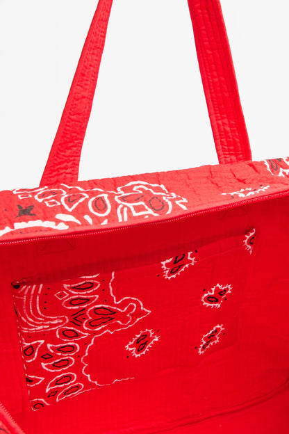 Bohara Quilted Shopper Bag حقيبة تسوق مبطنة