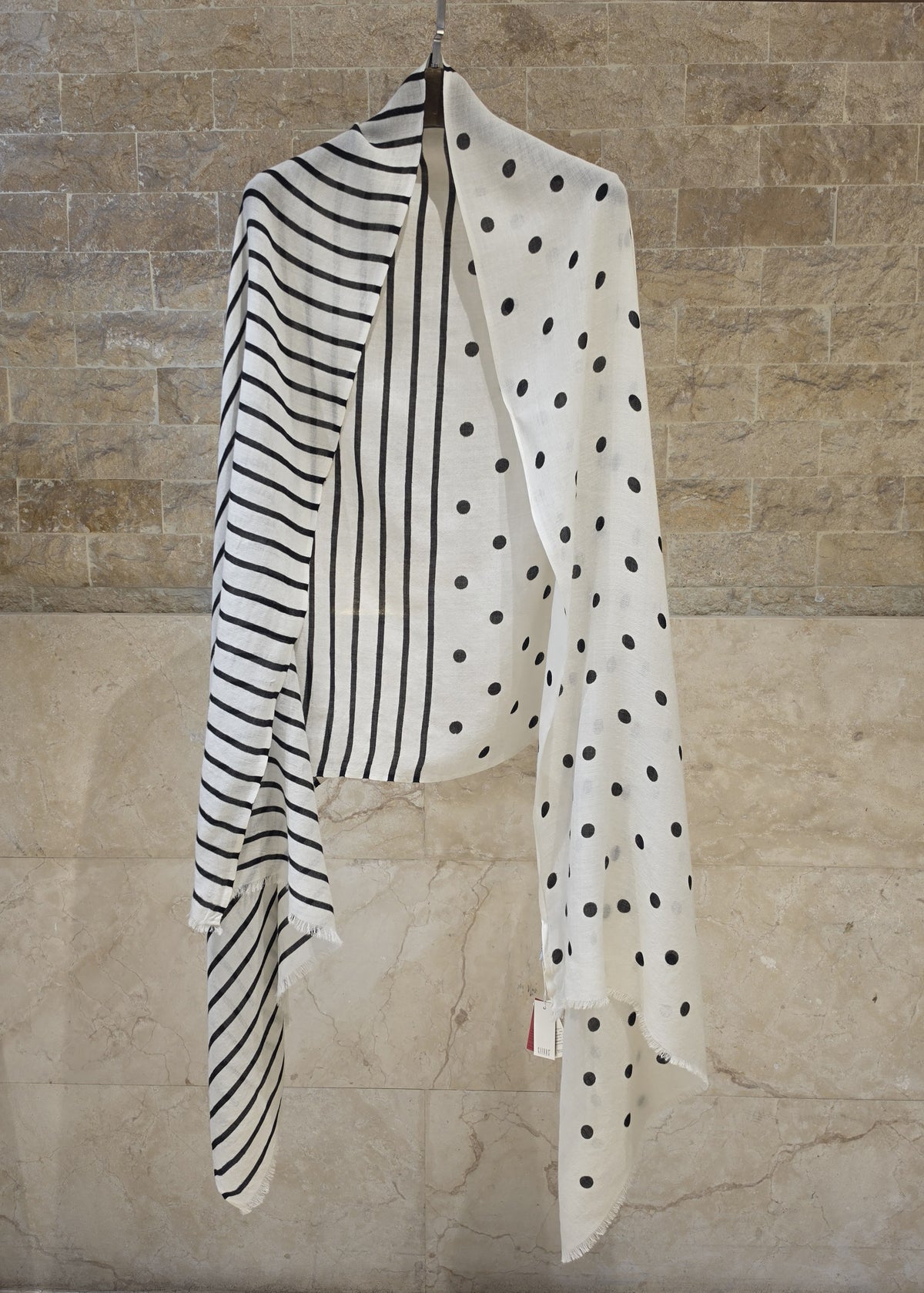 C211039 Stripes and Dots Pattern Scarf