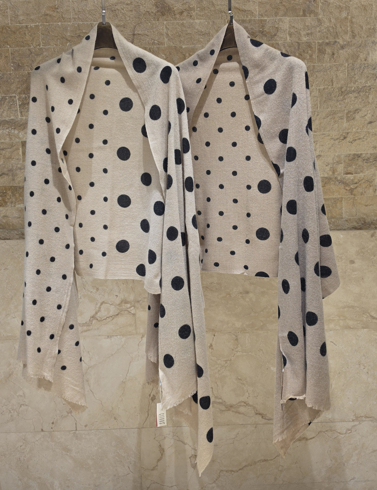 C211047 Big Small Dot Pattern Scarf