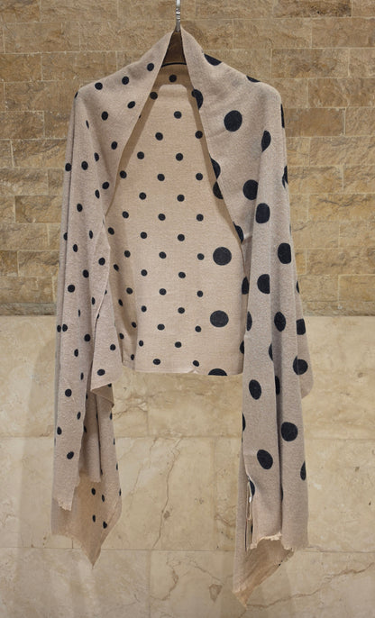 C211047 Big Small Dot Pattern Scarf