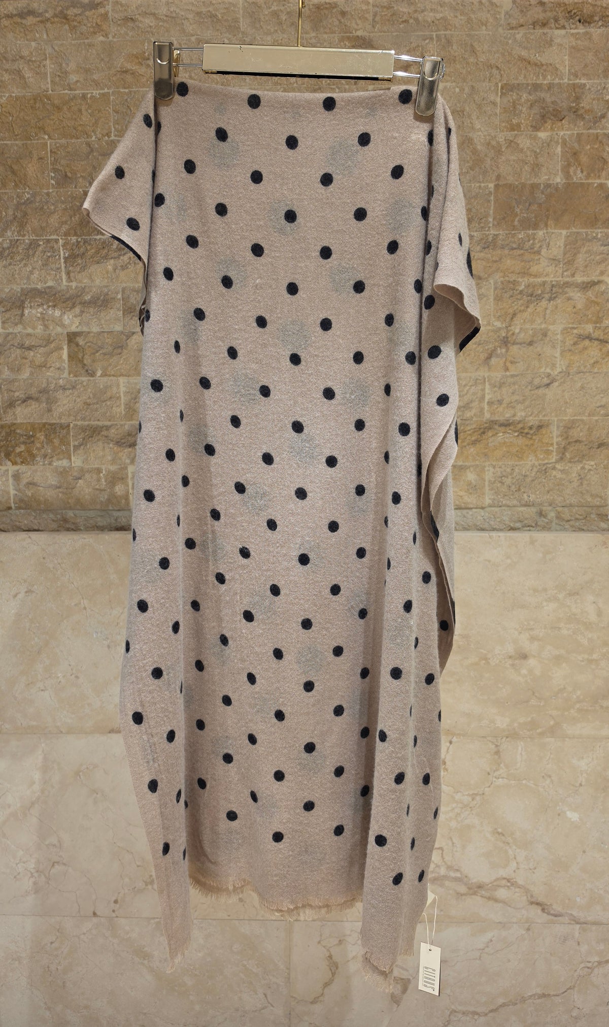 C211047 Big Small Dot Pattern Scarf