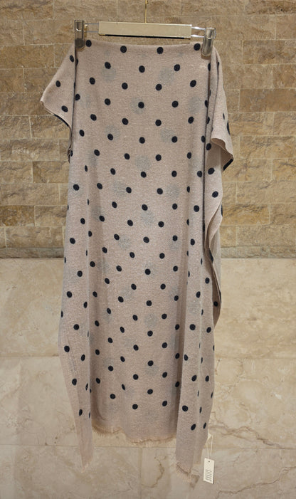 C211047 Big Small Dot Pattern Scarf