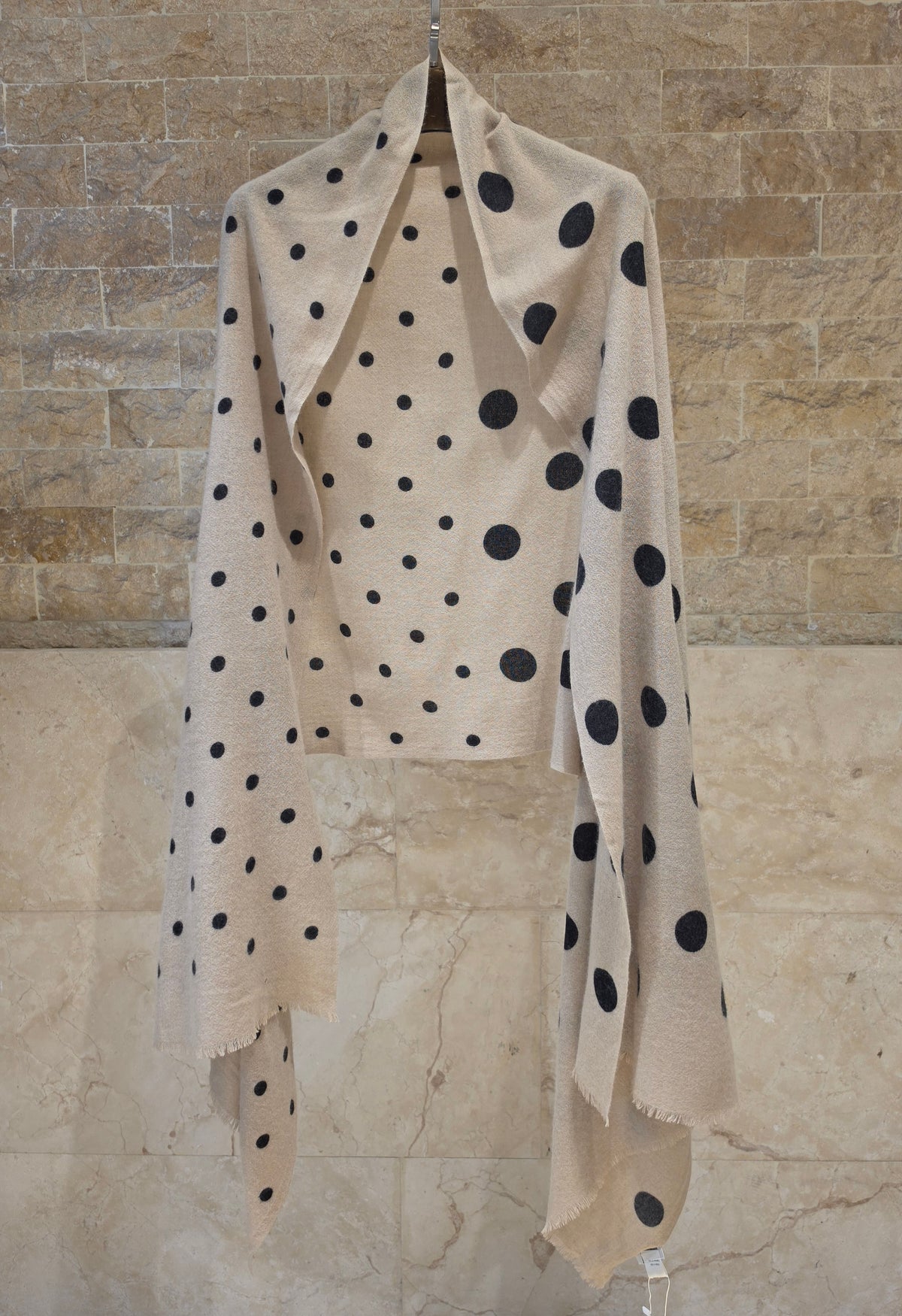 C211047 Big Small Dot Pattern Scarf