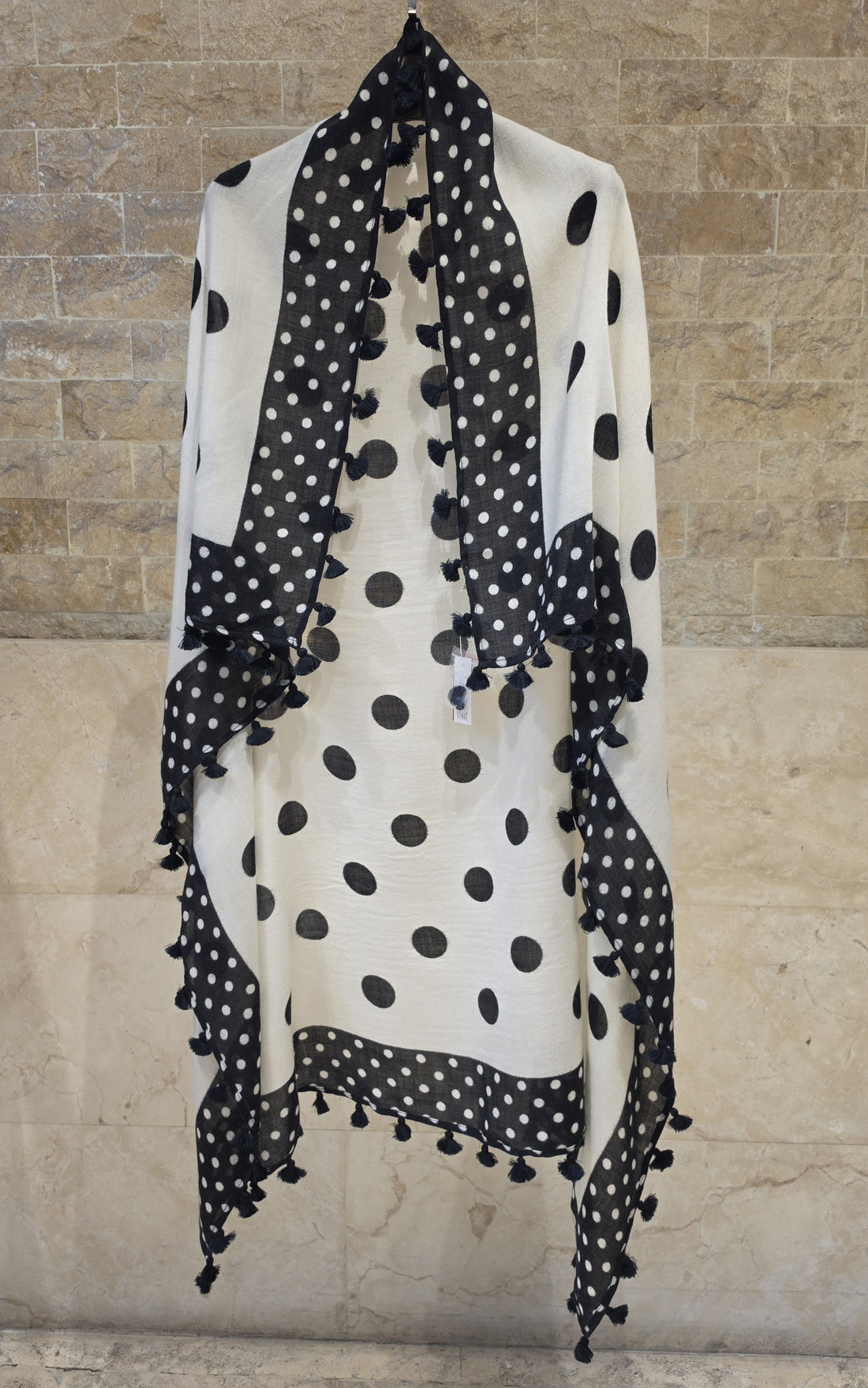 C21979 Big Dot Border Scarf