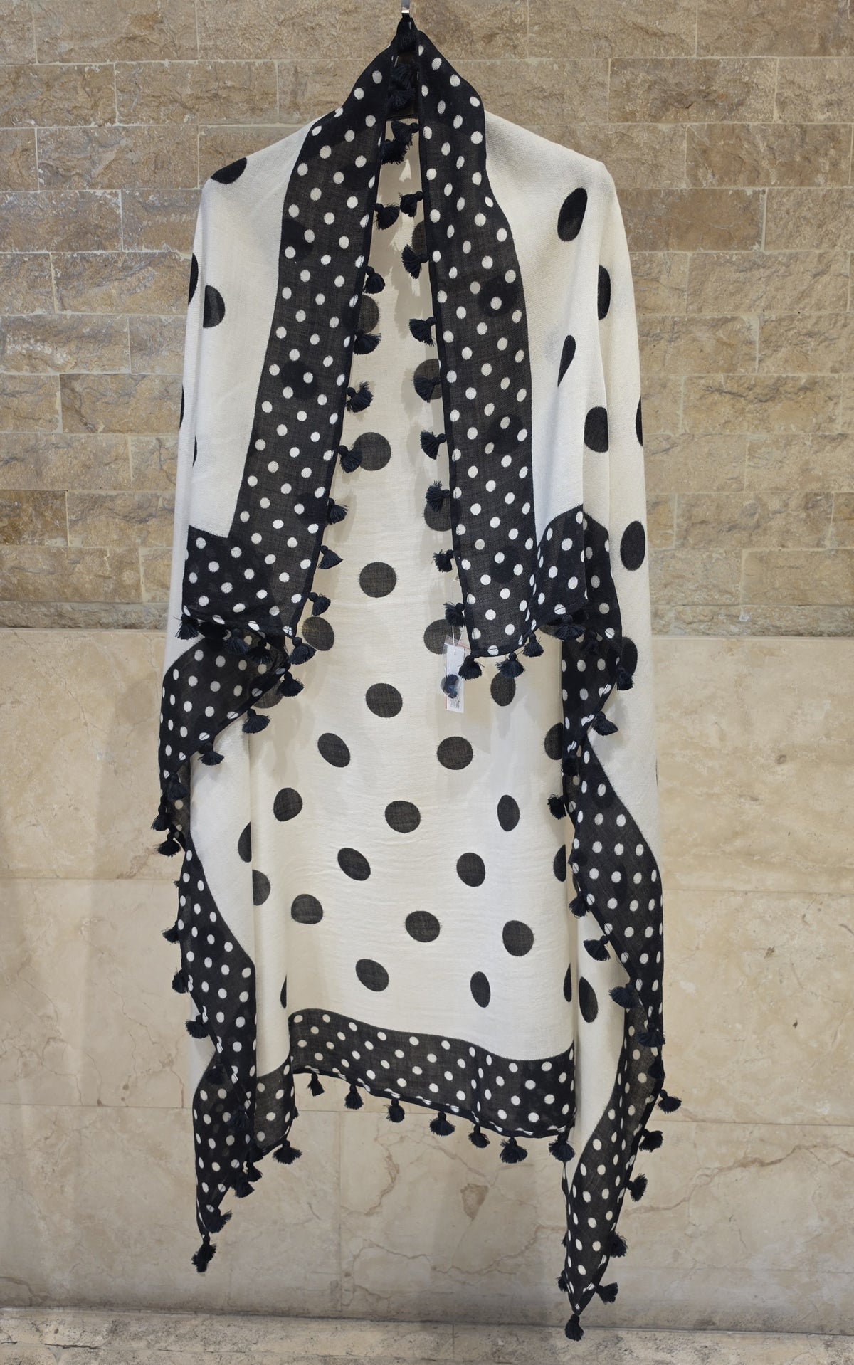 C21979 Big Dot Border Scarf