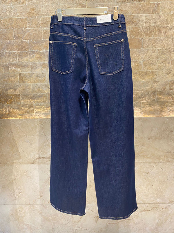 CDY995 High Rise Wide Leg Denim Pants