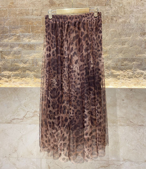 CMT61015-2 Animal Print Tulle Skirt تنورة من التول بطبعات الحيوانات