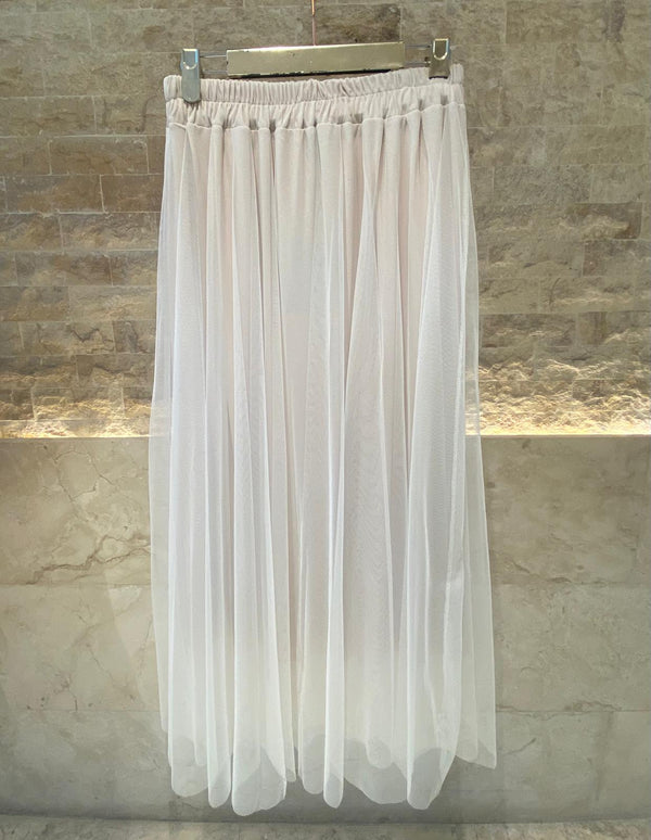 Elastic Waistband Tulle Skirt - CMT61015