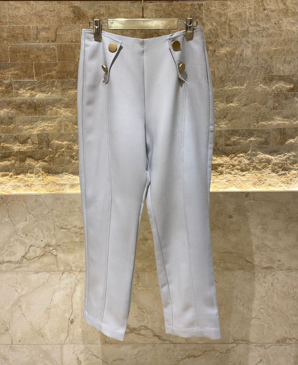 COAIP2022 (Straight Cut Pants with gold buttons) سروال مستقيم بأزرار ذهبية