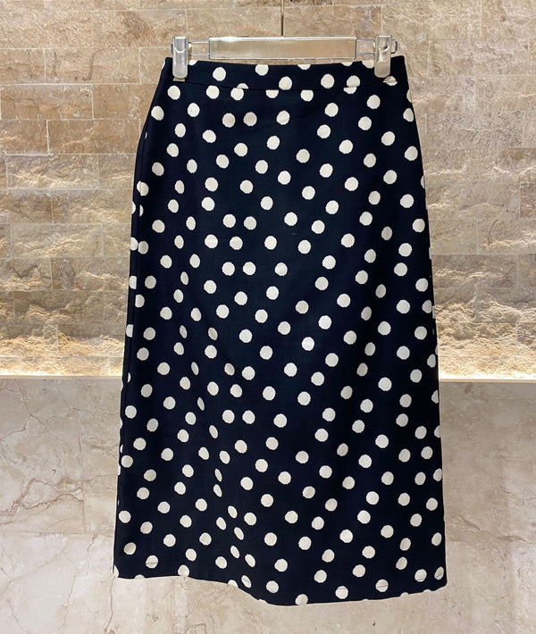 COBAS2034 (Polka Dot A Line Midi Skirt) تنورة ميدي من بولكا دوت إيه لاين