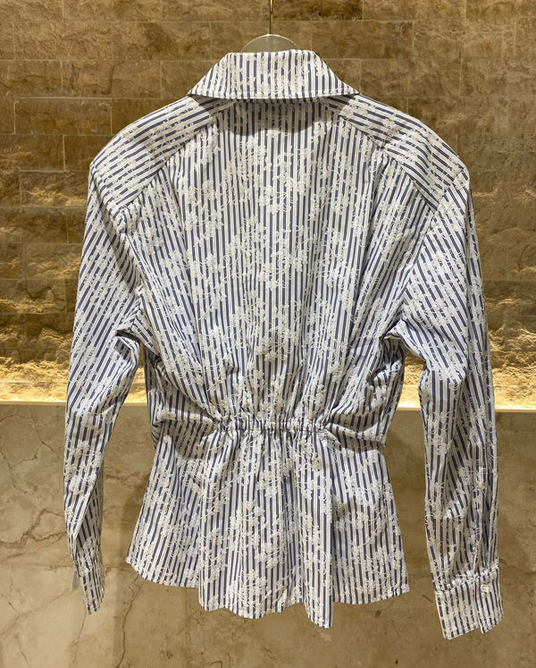 COBDB6003 (Blue and White Stripe Shirt) قميص مخطط باللونين الأزرق والأبيض)