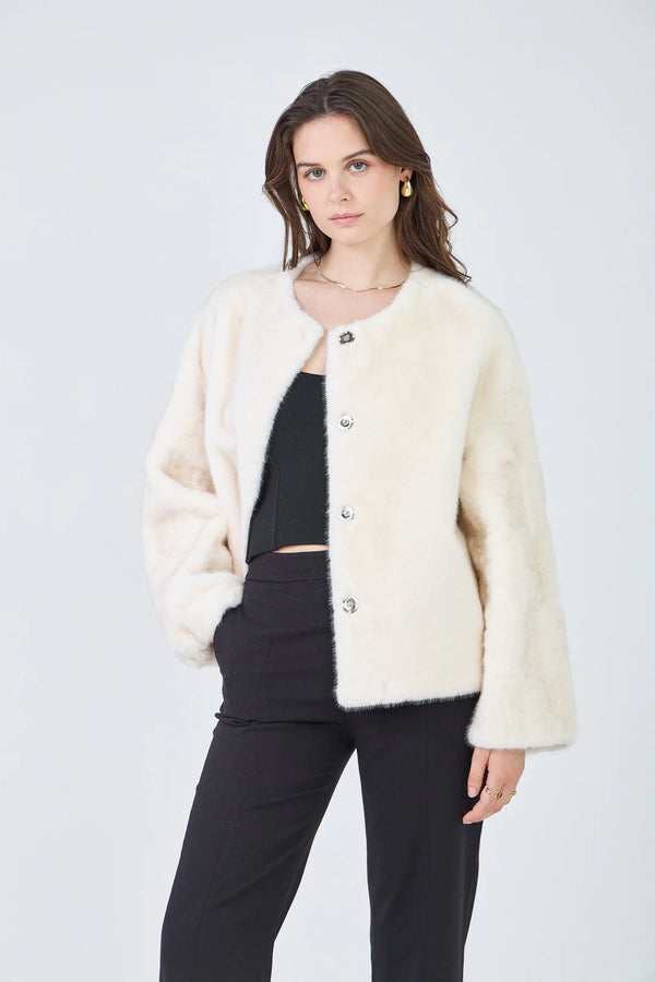 Colette Faux Fur Jacket سترة من الفرو الصناعي