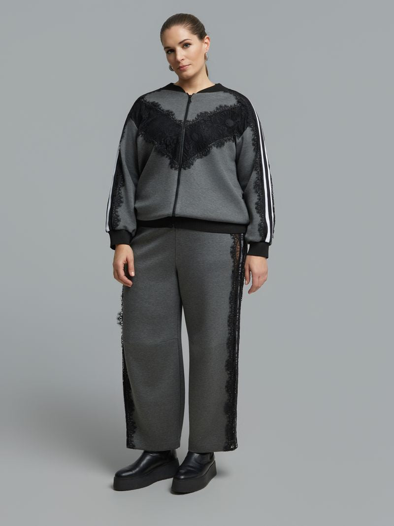 Lace Detail Zip-Up Tracksuit Set 8601.4019/2061