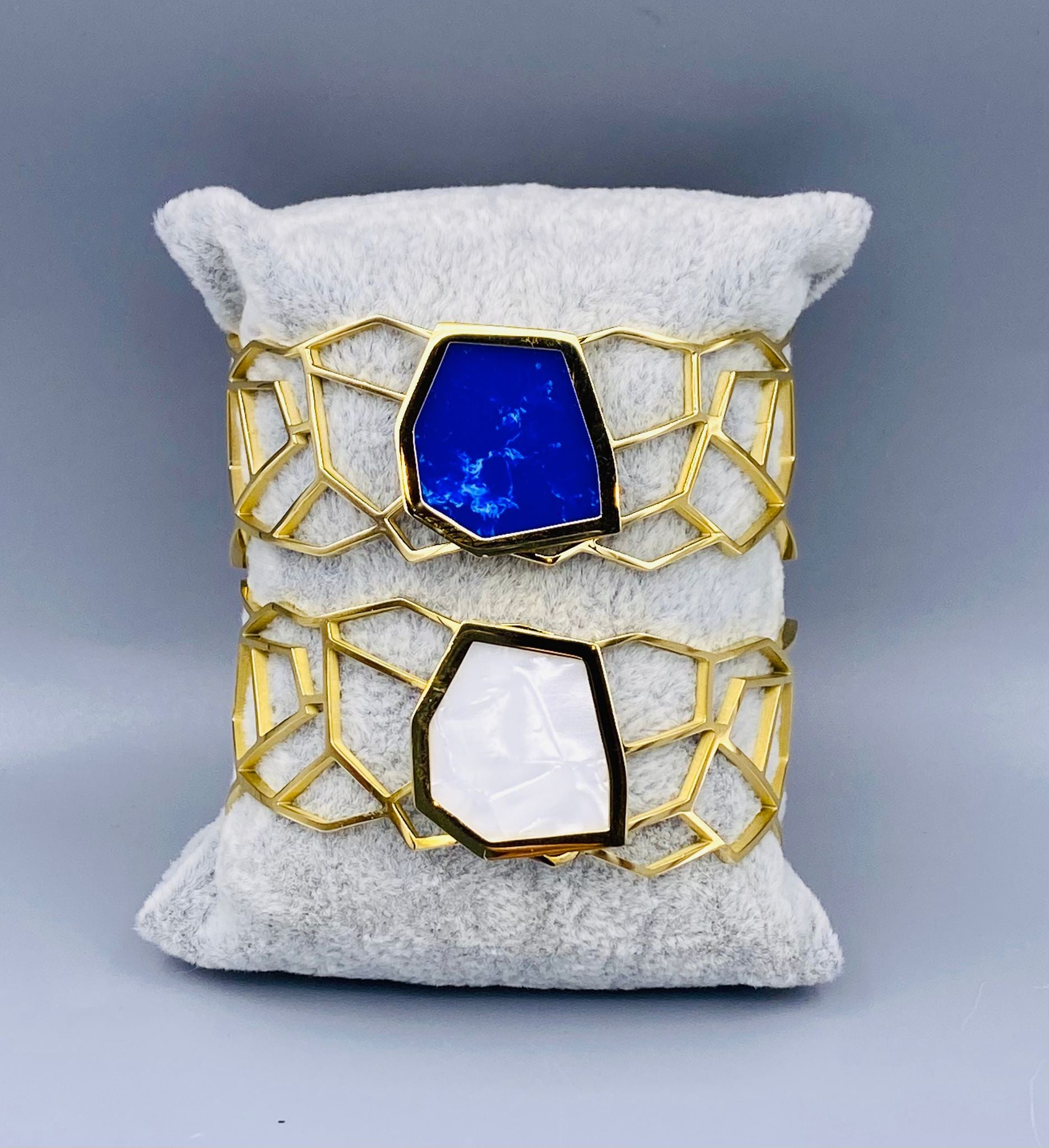 Geometry Open Cuff Bracelet - CPU010 - Brown Loft