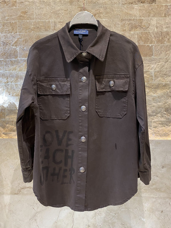 CVA223606-2 Collared Shirt Jacket سترة قميص بياقة