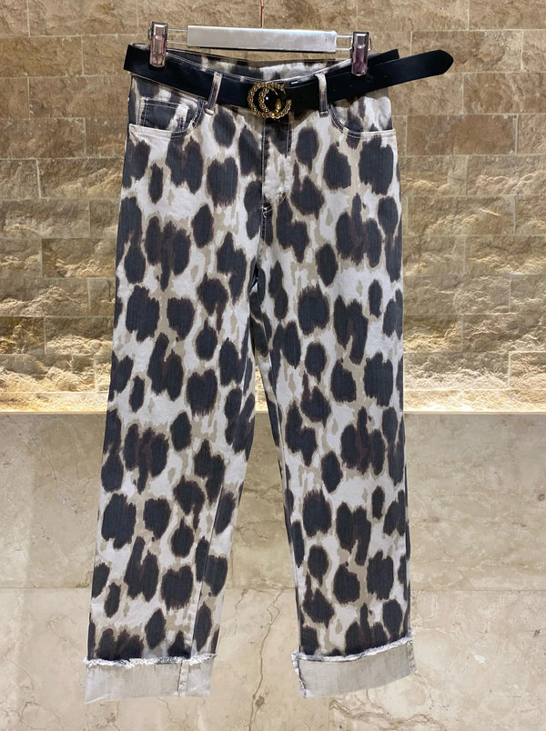 CVA223606/823700  Leopard Shirt and Pants قميص وبنطال بنقشة جلد النمر