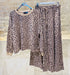CWM53903/905 Oversized Leopard Print Sweater and Pants Set - Brown Loft