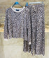 CWM53903/905 Oversized Leopard Print Sweater and Pants Set - Brown Loft