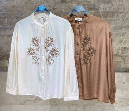 Embroidered Oversized Top CWQ6025