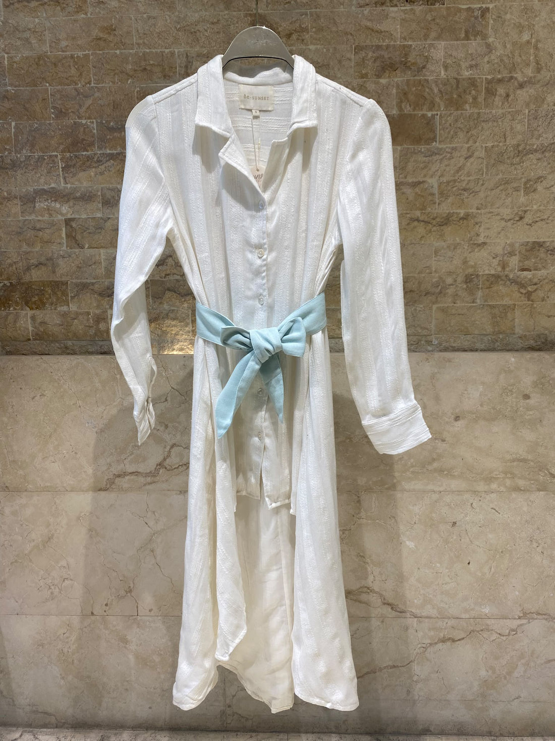 Candela Long Back Belted Shirt Dress