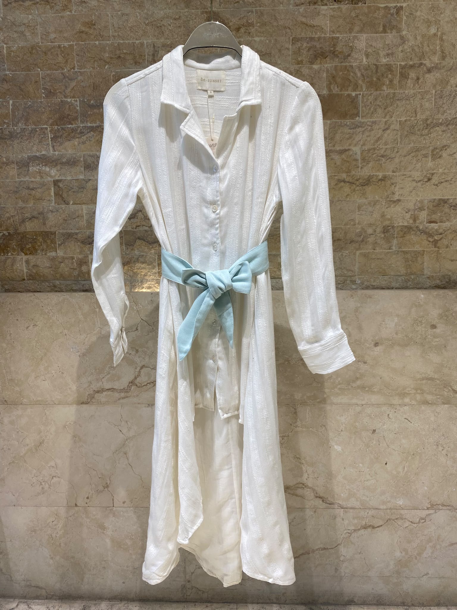 Candela Long Back Belted Shirt Dress