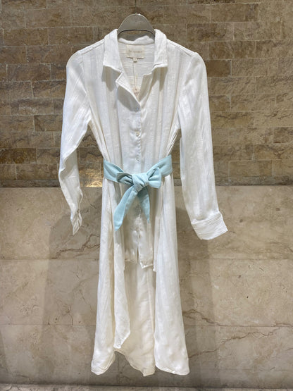 Candela Long Back Belted Shirt Dress