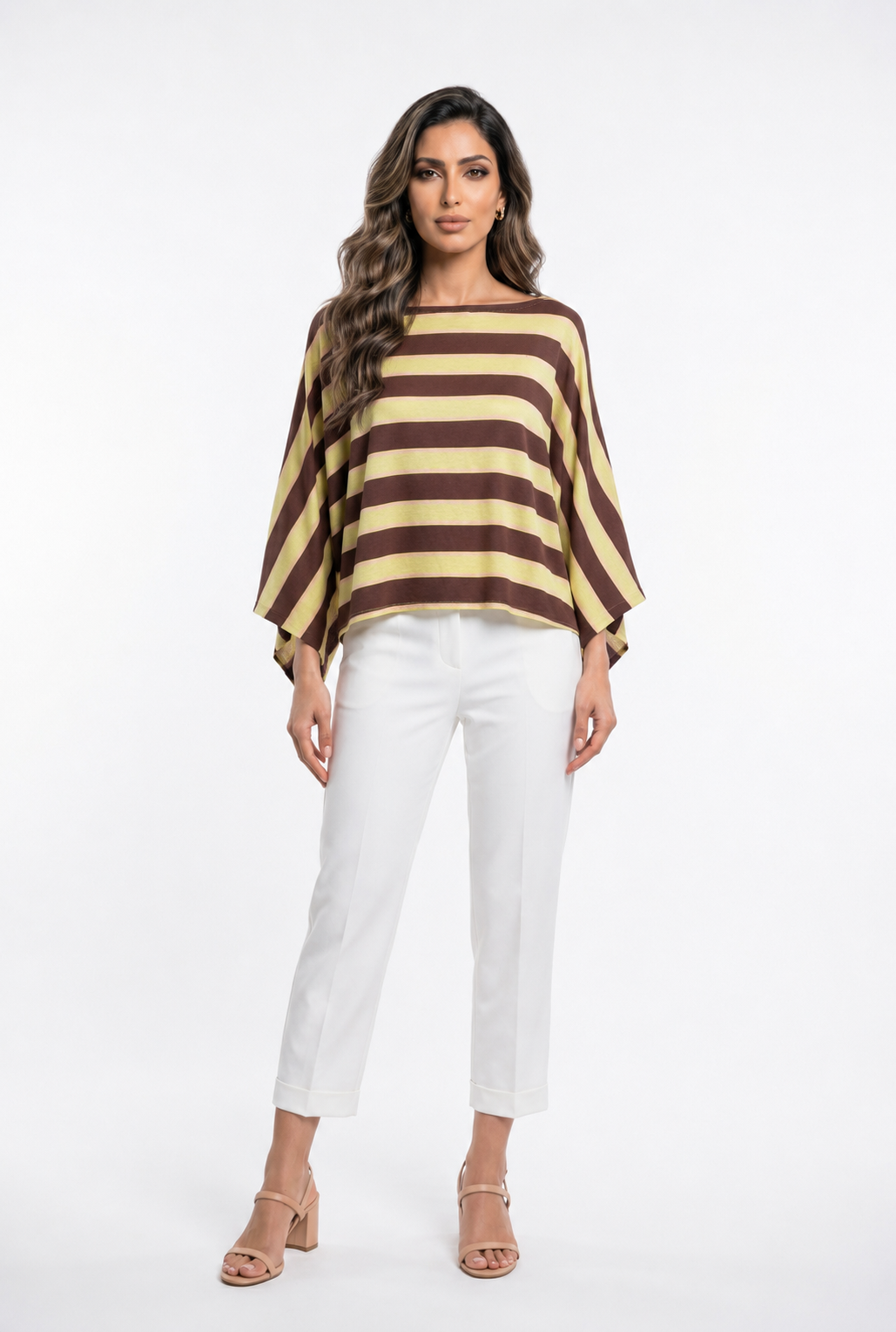 Horizontal Stripes Cropped Top TDM28126-5