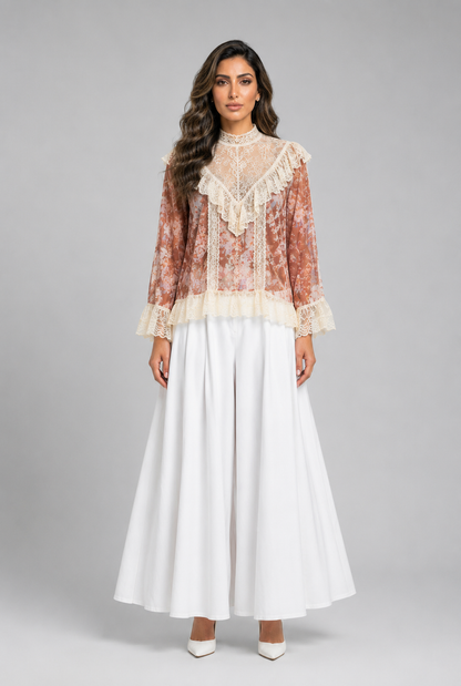 Zimmerman Lace Trim Loose Top BCR02568