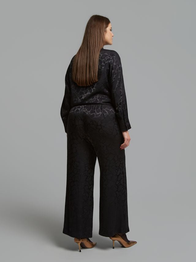 Lace Detail Shirt &amp; Wide-Leg Pants Set 8601.3060/2080