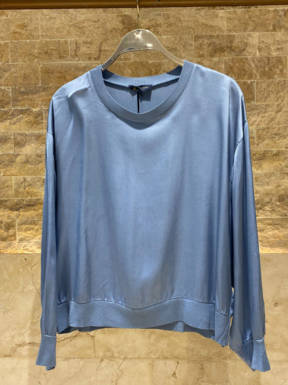 Oversized Satin Top – DB13993VS - Brown Loft
