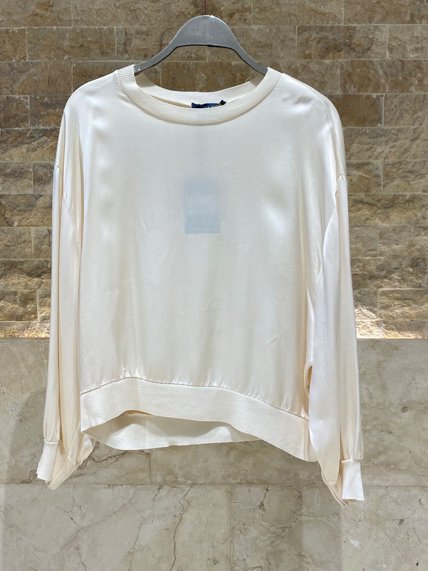 Oversized Satin Top – DB13993VS - Brown Loft