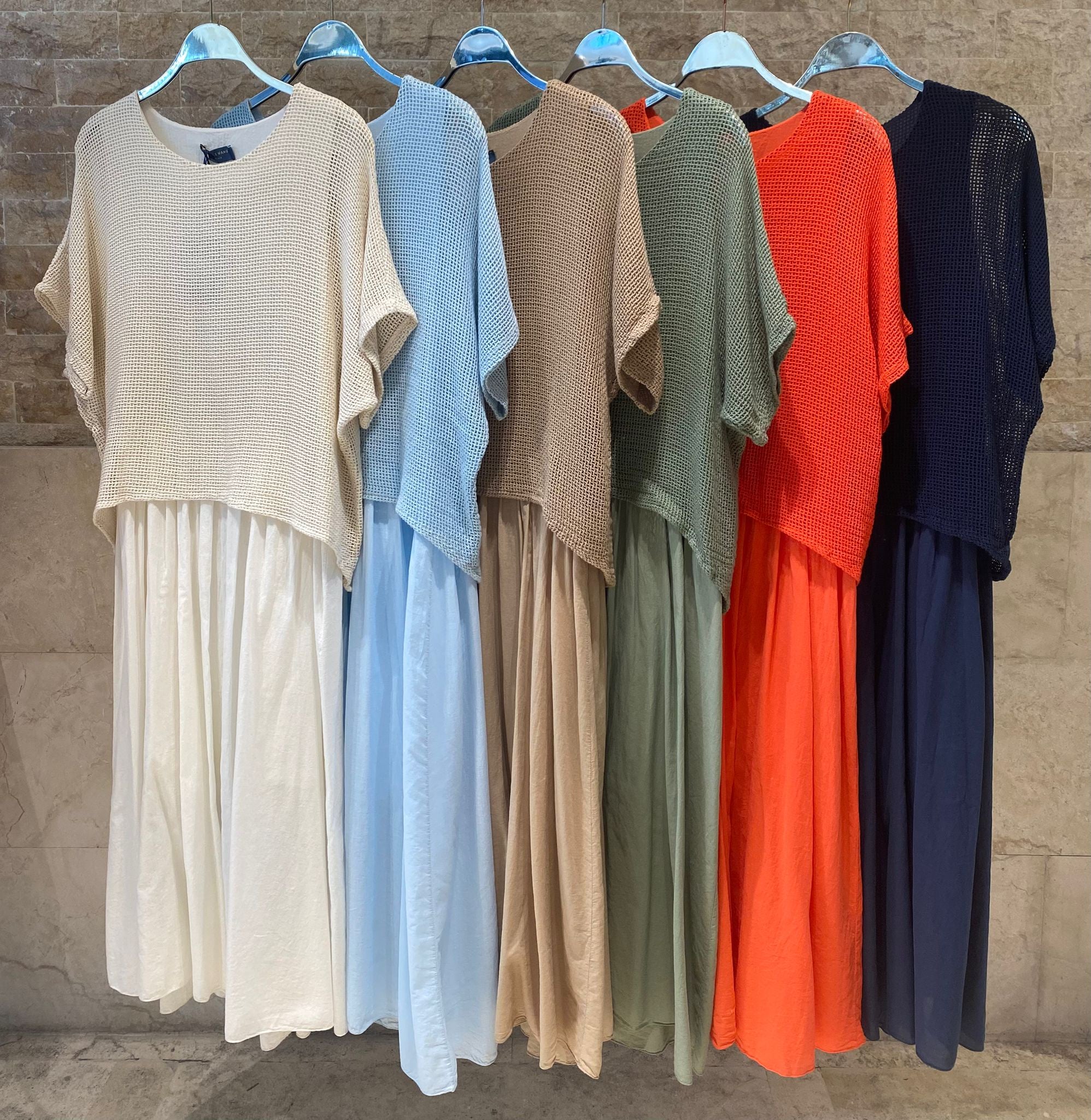 DB14456 Layered Dress فستان متعدد الطبقات