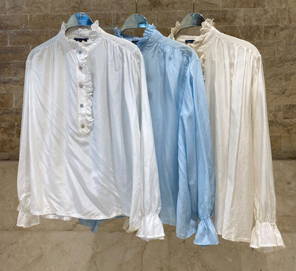 Ruffled Neckline Oversized Top DB3583
