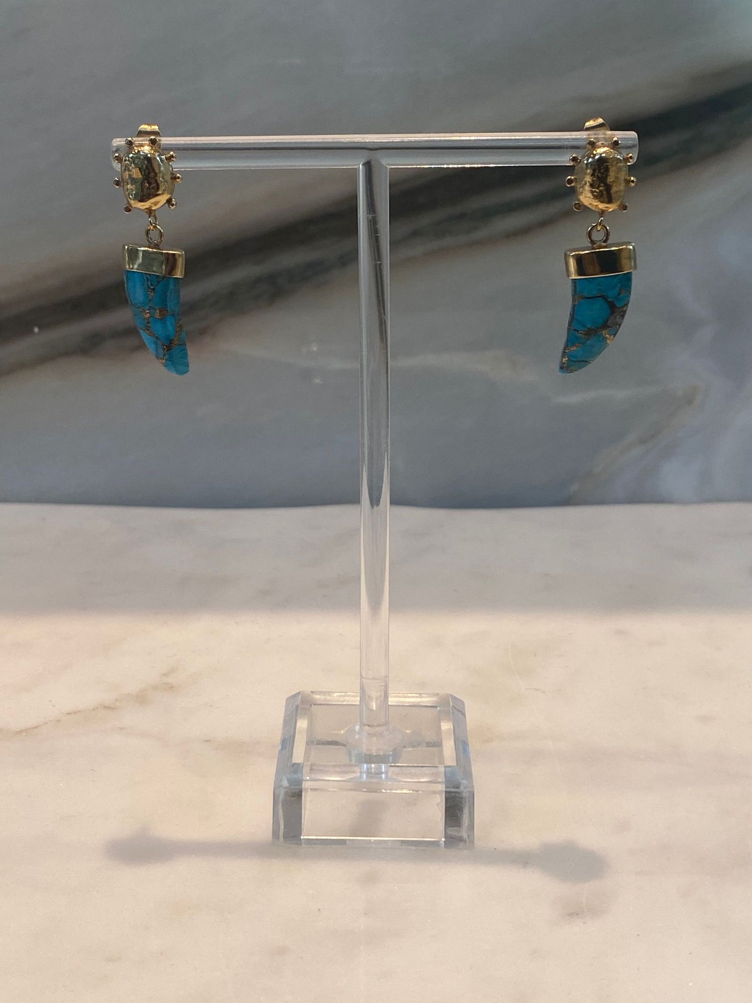 Dolores T Earrings - Brown Loft
