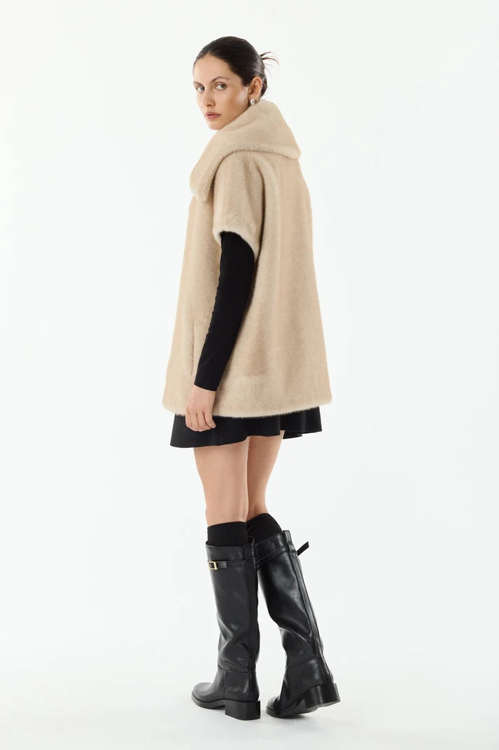 Emily Faux Fur Sleeveless Vest