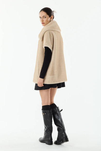 Emily Faux Fur Sleeveless Vest