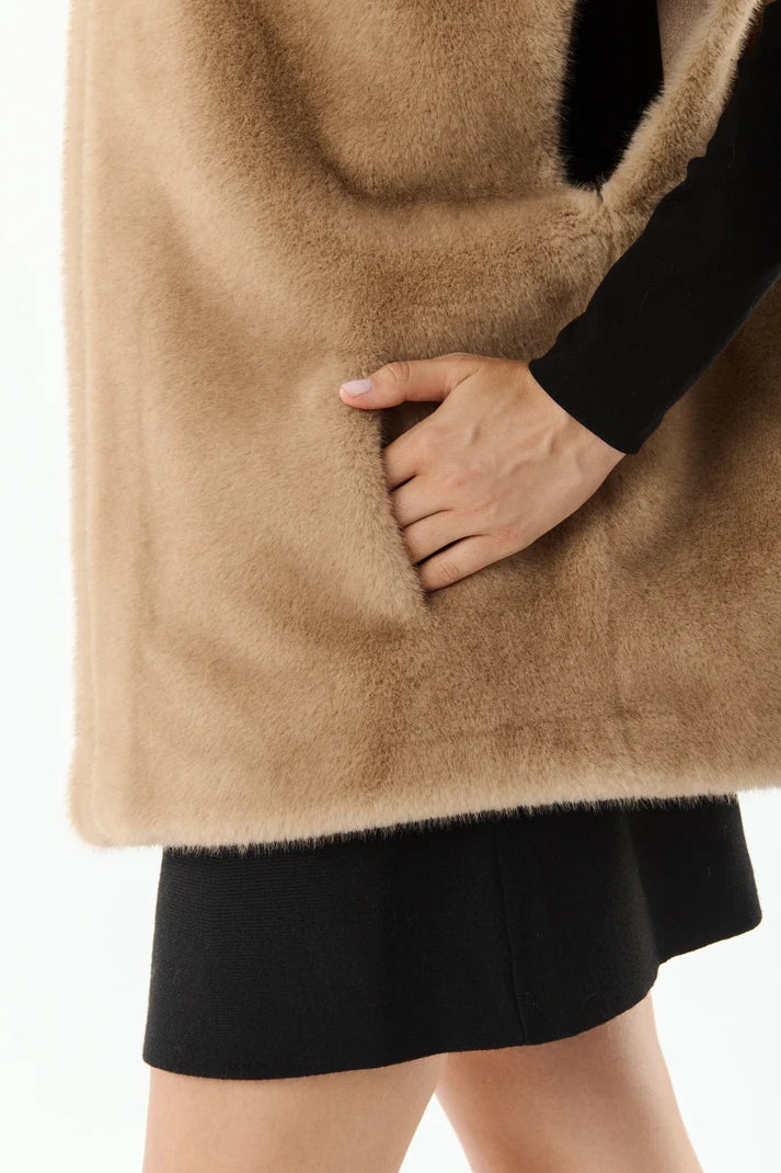 Emily Faux Fur Sleeveless Vest