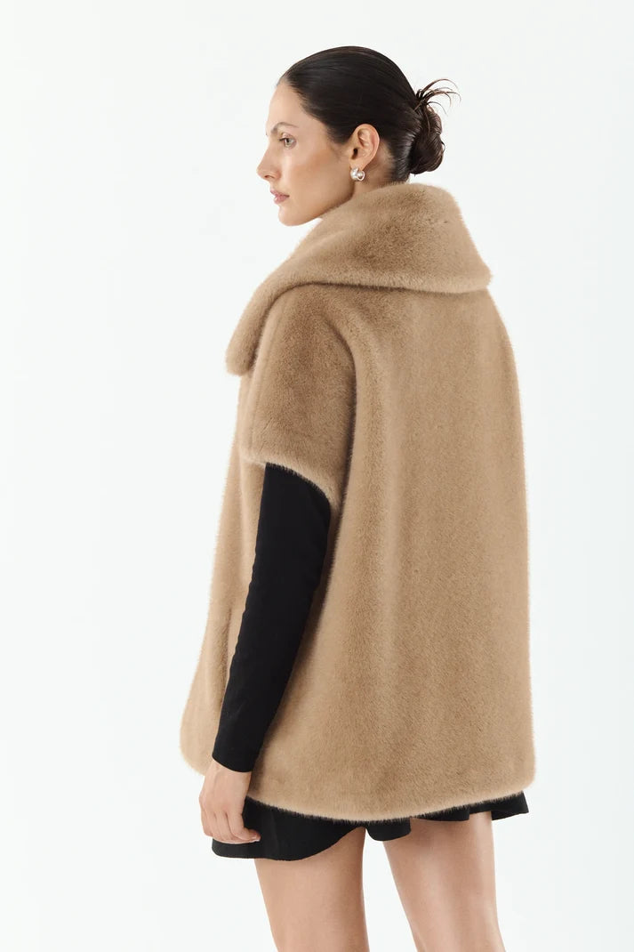 Emily Faux Fur Sleeveless Vest