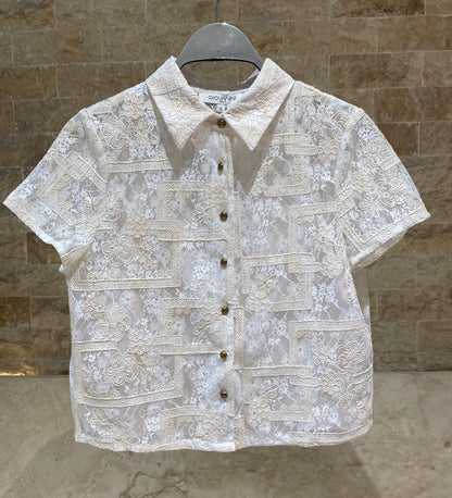 Mesha/Esther Lace Shirt and Pants - Brown Loft