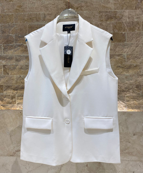 G26012 SET Tailored Vest and Bermuda Short سترة مصممة خصيصًا وشورت برمودا