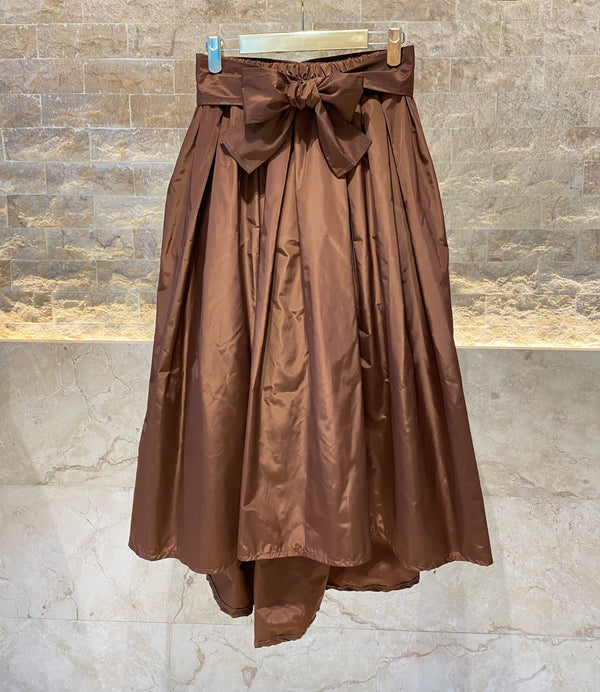 HM7362 Pleated Balloon Long Back Waterproof Skirt تنورة مطوية طويلة الظهر مقاومة للماء